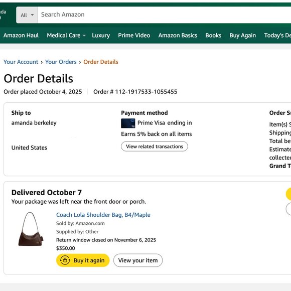 Like new Coach Lola in Maple - Picture 2 of 13